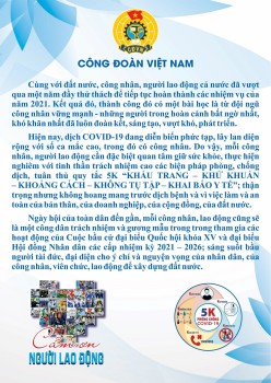 Công đoàn Việt Nam chung tay phòng chống COVID-19